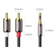 Аудіо кабель mini-jack 3.5mm на Double RCA тюльпан UGREEN AV116 2RCA Male Cable (1м). Black - зображення 6