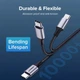 Кабель Type-C на Type-C UGREEN US216 Cable Aluminum Case with Braided (1m, 60W, 3A). Gray - зображення 6