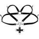 Портупея женская на грудь из искусственной кожи серая Womens PU Harness Caged Bra - изображение 5