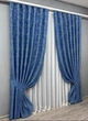 Комплект готовых штор VR-Textil Жаккард Sultan XO № 1149ш Синий 100х270 см 2 шт (31-475) - изображение 3