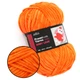 Плюшевая пряжа Premium Yarn Baby Love, Оранж №316, 100% полиэстер, 100г/120м, для вязания игрушек, детской одежды, пледов, амигуруми - изображение 1