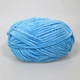 Пряжа плюшевая Popyarn Velvet (Попярн Вельвет) №019 Яркая бирюза - 100% полиэстер, 100 г / 120 м, для пледов, игрушек, вязания спицами и крючком - изображение 3