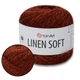 Пряжа YarnArt Linen soft, Молочний шоколад №7309, 100 г 272 м- нитка льон, віскоза, бавовна для в'язання - зображення 1