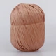 Пряжа FibraNatura Raffia Chunky, Коричневий №114-19, пряжа для сумок. Целюлоза, 100г 120м, рафія. - зображення 3