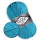 Alize Super Lana Maxi, Бирюзовый №484 - толстая полушерстяная пряжа 100 г / 100 м, 25% шерсть / 75% акрил, для объемных изделий, СуперЛана Макси - изображение 1