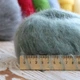 Mondial Lieve 90% Kid mohair, Ніжний бузок №699, пряжа кід мохер з мікрофіброю 50 г / 140 м, 90% мохер / 10% мікрофібра, для теплих светрів і шалей - зображення 3