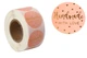 Наклейки стикеры "Handmade with love" B118, розовые, круглые 2.5 см, 500 шт./рулон, самоклеящиеся этикетки для упаковки товаров ручной работы - изображение 1