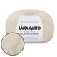Lana Gatto Silk Mohair, Молочный №6028 - премиальная тонкая пряжа, суперкидмохер с шелком, 25 г / 212 м, для вязания свитеров, шапок, шарфов - изображение 1