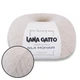 Lana Gatto Silk Mohair, Белый №6027 - премиальная тонкая пряжа, суперкидмохер с шелком, 25 г / 212 м, для вязания свитеров, шапок, шарфов - изображение 1