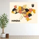 3D пазл-картина карта України з дерева, 24.5×18.5 см, набір для творчості, ROSA TALENT - подарунковий набір, патріотичний декор - зображення 1