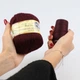 Пряжа из Норки, Бордо №823, 50 г/350 м, с дополнительной нитью для вязания - изображение 2
