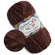 Пряжа плюшевая Этрофил Йонка Беби, Etrofil Yonca Baby, Кофейный №70704, 100 г/120 м, полиэстер, для вязания спицами и крючком, для игрушек, пледов - изображение 1
