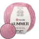 YarnArt Summer, Розовый №01, летняя пряжа для вязания спицами и крючком, 100 г / 350 м, хлопок с вискозой - изображение 1