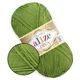 Пряжа Alize Diva (Алізе Діва) Зелений №210, літня нитка 100г/350м, мікрофібра для в'язання гачком і спицями - зображення 1