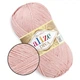 Пряжа Alize Diva (Ализе Дива) Розовый зефир №161, летняя нить 100г/350м, микрофибра для вязания крючком и спицами - изображение 1