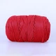 Упаковка YarnArt Macrame XL, Малиновий №143, шнур поліестеровий 3мм, 4шт, для сумок, макраме і декору - 130 м/250 г, 4 мотки - зображення 3