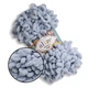 Alize Puffy Fine NEW, Серый №500 плюшевая нитка с готовыми петлями для вязания руками пледа игрушек и балаклавы, Ализе Пуффи Файн, Пуфи Алізе Пуфі пря - изображение 1
