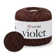 Пряжа YarnArt Violet Коричневий №77, ЯрнАрт Віолет турецька нитка для в'язання 100% бавовна для іграшок, пінеток, пледів і одягу спицями та гачком - зображення 1