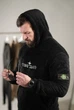 Мужское демисезонное худи Stone Island плюшевое 4XL черное (94817) - изображение 3