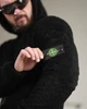 Мужское демисезонное худи Stone Island плюшевое 4XL черное (94817) - изображение 6