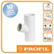 Тройник PROFIL 100/100/67 130 мм Белый - изображение 1
