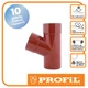 Тройник PROFIL 75/75/67 90 мм Кирпичный - изображение 1