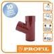 Тройник PROFIL 100/100/67 130 мм Красный - изображение 1