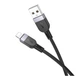 Кабель Hoco X109 Silicone Lightning 2.4A Чорний - зображення 1