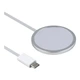 Беспроводное зарядное устройство MagSafe Type-C Nylon QI2 25W поддержка беспроводной зарядки с мощностью 15W для iPhone 12–15 и 7.5W для iPhone 8–11 (в сочетании с 20–ваттным адаптером) White - изображение 1
