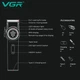 Аккумуляторная машинка для стрижки (clipper) VGR V-001, 10 насадок, 9000 RPM LED light, LED дисплей 4600 mAh - изображение 5
