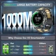 Мужские тактические смарт-часы с фонариком, аккумулятором 1000 мАч и AMOLED-дисплеем 1,7|, два ремешка - изображение 2