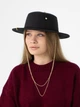 Фетровая шляпа канотье с цепью и булавкой D.Hats цвет черный - изображение 1
