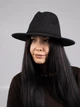 Шляпа шерстяная Федора D.Hats черного цвета - изображение 1