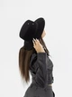 Шляпа шерстяная канотье с цепью D.Hats цвет черный - изображение 7