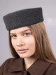 Шляпа таблетка кашемировая D.Hats тёмно серого цвета - изображение 1