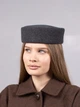 Шляпа таблетка кашемировая D.Hats тёмно серого цвета - изображение 2