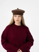 Берет женский из кашемира D.Hats коричневого цвета - изображение 6