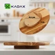 Taca do serwowania przekąsek Kadax obrotowa z drewna naturalnego 33.5 cm (5903699481264) - obraz 4