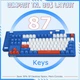 Бездротова (Bluetooth + 2,4G) механічна клавіатура з HOT SWAP AJAZZ AK871 87Key, RED switch, УКР/АНГЛ, Біло Блакитна/Blue White (AK871BW) - изображение 7