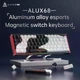 Механічна клавіатура з металевим корпусом на магнітних світчах AJAZZ ALUX68 PLUS MAX , 8K, 68 key PBT, RGB, Win,Mac OS, УКР та АНГЛ, White Engraved/Біла (ALUX68PLUSMAXW) - изображение 6