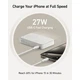 Батарея универсальная Anker MagGo 10000mAh, Qi2/15W, PD, 27W, USB-C, white (A1654G21) - изображение 4