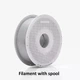 PLA-пластик Філамент Bambu Lab PLA Basic Silver (10102) для 3D-принтера - 1Кг, 1.75mm Сірий з Котушкою / Filament With Spool / з RFID чіпом Міткою (NFC) - зображення 3