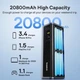 Павербанк Baseus 145W 20800mAh, 4-Port Portable Charger, Digital Display, PD, QC - изображение 3