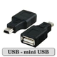 Перехідник OTG адаптер Mini USB на USB-A (Female) Для підключення флешки та периферії - изображение 1