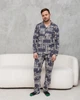 Мужская пижама на пуговицах - Надписи - Family look для пары 2XL - изображение 1