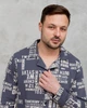Мужская пижама на пуговицах - Надписи - Family look для пары 2XL - изображение 4