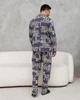 Мужская пижама на пуговицах - Надписи - Family look для пары 2XL - изображение 8