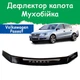 Дефлектор капота на Volkswagen Passat B6 Фольксваген Пассат Б6 з 2005-2010р Мухобійка - зображення 1
