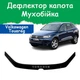 Дефлектор капота на Volkswagen Touareg II Фольксваген Туарег 2 с 2010г Мухобойка - изображение 1