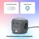 Удлинитель питания HOMEPROTEK Cube – беспроводное зарядное устройство и USB-удлинитель с 3-мя розетками, 1 USB-A, 2 USB-C и Qi, серый - изображение 4